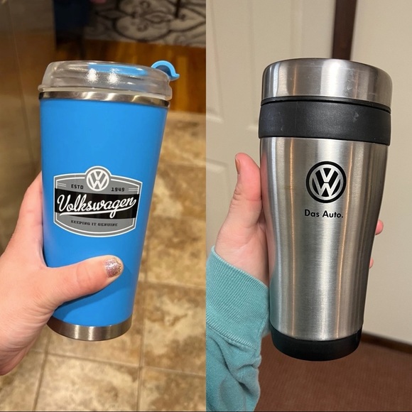 volkswagen Other - Volkswagen Blue Coffee Tumbler w/Lid (FREE METAL COFFEE CUP INCLUDED)